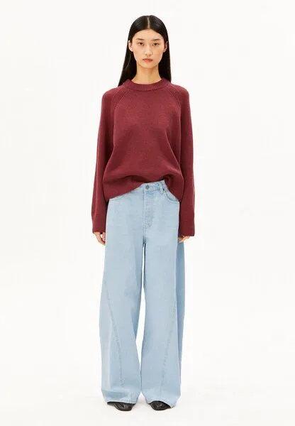 ARMEDANGELS Armedangels Wool Knit Damen Strickpullover aus recycelter Wolle mit Bio-Wolle, Velvet ember, – Produktbild 4 von 4