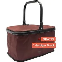 Einkaufskorb "Cool Basket" isoliert, 36 l, klappbar, inkl. 1c-Gratisdruck, braun – Produktbild 1 von 1