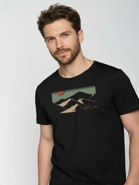 GreenBomb GREENBOMB T-Shirt Mountain Tour Spice, Black, – Produktbild 4 von 4