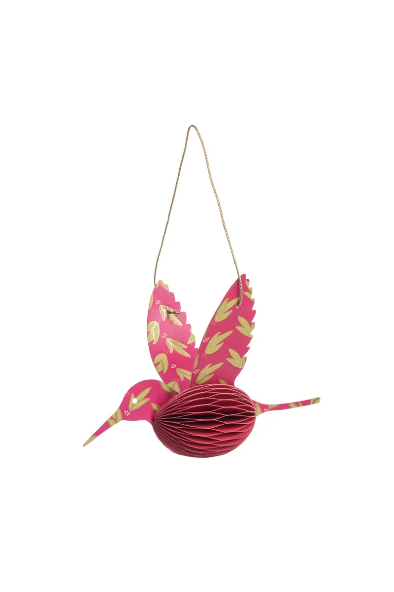 Tranquillo Papieranhänger PINK HUMMINGBIRD - rosa – Produktbild 1 von 1