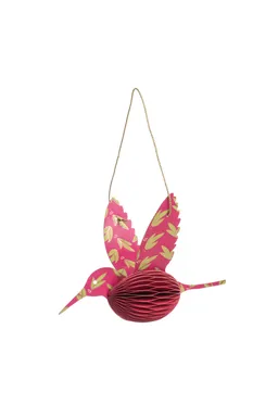 Tranquillo Papieranhänger PINK HUMMINGBIRD - rosa – Produktbild 1 von 1
