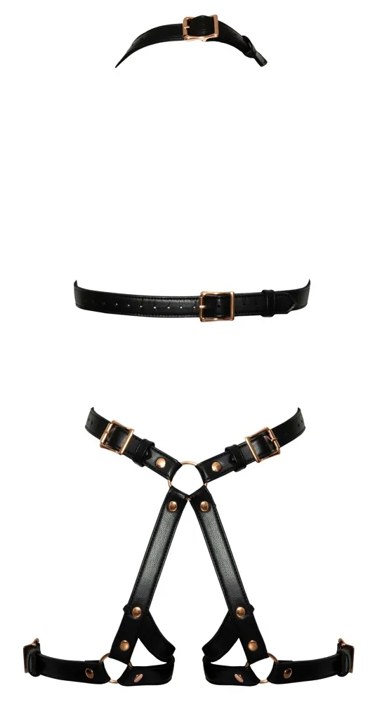 Bad Kitty Harness mit Oberschenkelriemen, Schwarz, – Produktbild 2 von 2