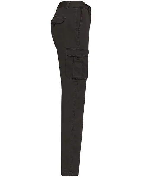 YTWOO YTWOO Nachhaltige Cargohose für Damen aus Bio-Baumwolle und Elasthan für Komfort und Stil, Schwarz, – Produktbild 2 von 3