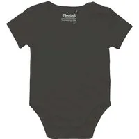 Neutral Neutral Bio-Baby-Kurzarmbody mit Metalldruckknöpfen an der Schulter, charcoal, Gr. 92 – Produktbild 1 von 1