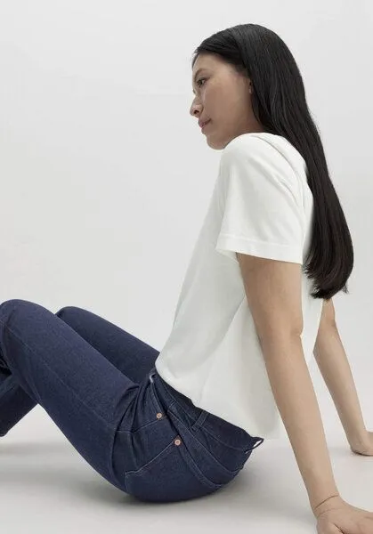 hessnatur hessnatur Jeans MARIE Mid Rise Straight aus Bio-Denim, Pure blue, – Produktbild 2 von 4
