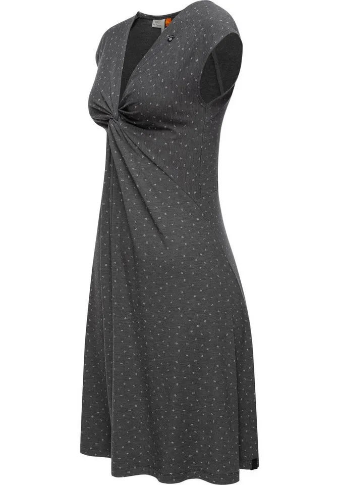 ragwear ragwear Wickelkleid Comfrey stylisches Sommerkleid mit tiefem V-Ausschnitt, Grau, – Produktbild 2 von 2