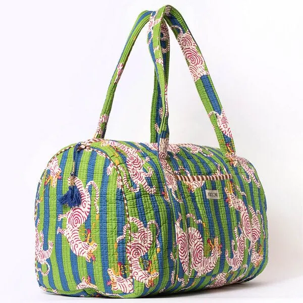 KIKOONI KIKOONI handgefertigte große Baumwolltasche "K. Shopper", Mysty dragon life, – Produktbild 4 von 4