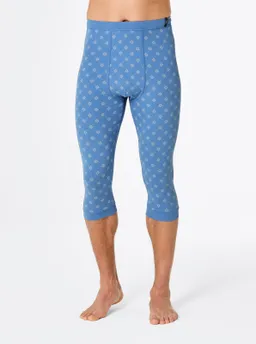 wäschepur men Hose 3/4-lang mittelblau + mittelblau-bedruckt – Produktbild 1 von 1