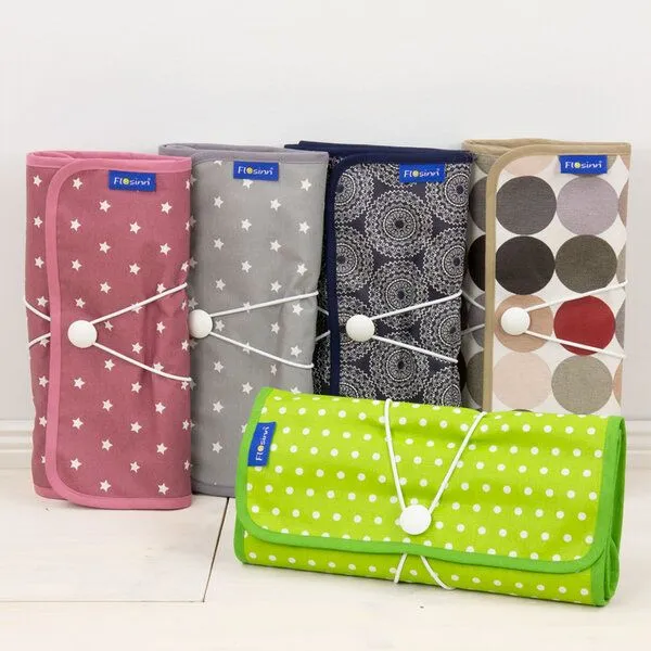 Flosinn Flosinn Wickeltasche Wickelunterlage Wickelclutch abwischbar, Dunkelblau, – Produktbild 4 von 4