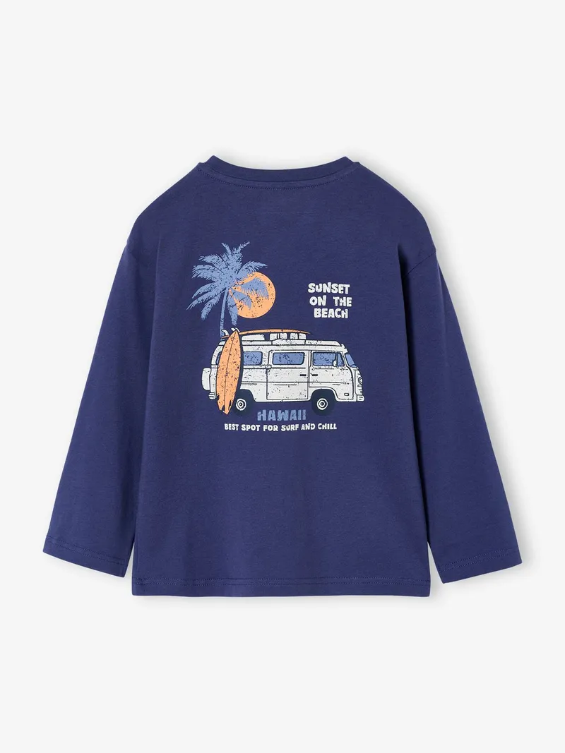 Vertbaudet Jungen Shirt mit Print, Schieferblau, – Produktbild 1 von 2