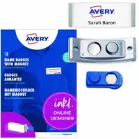 Avery Zweckform Avery Zweckform 5 Namensschilder 'Polar20' mit Magnet, silber, 68 x 22 mm – Produktbild 3 von 3