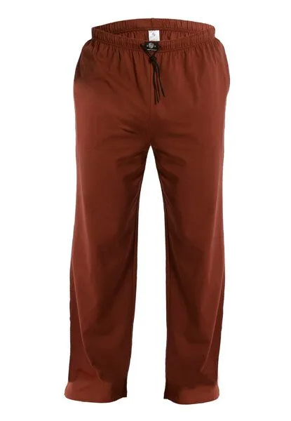 Haasis Bodywear Haasis Bodywear Herren Pyjamahose lang mit Seitentaschen, Single Jersey, reine Baumwolle, Bordeaux, – Produktbild 2 von 4