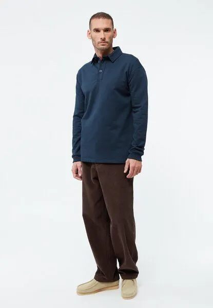 Givn Berlin Givn Berlin Sweater GBHANNES aus Bio-Baumwolle mit Kragen und Knopfleiste, Midnight blue, – Produktbild 2 von 3