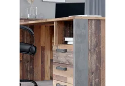 FORTE Schreibtisch Clif, Computertisch mit Schubladen, Industriedesign, Breite 160 cm – Produktbild 1 von 1