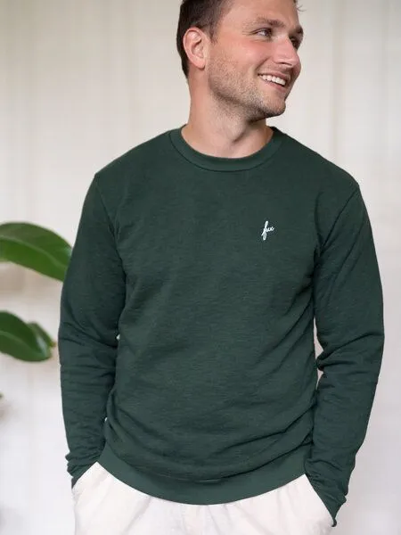 FUXBAU FUXBAU Männer fux Sweater meliert, Grün meliert, – Produktbild 3 von 4