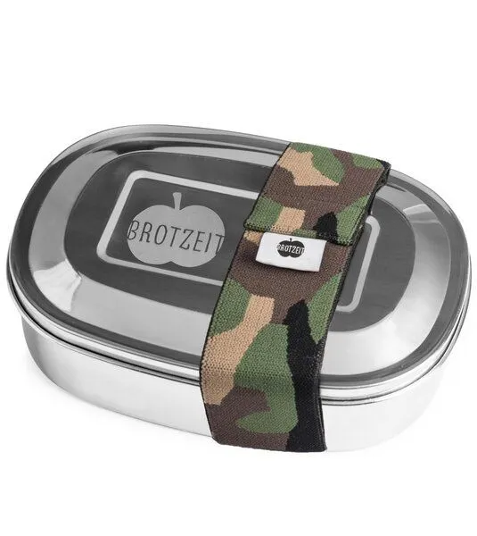 Brotzeit Brotzeit Edelstahl Lunchbox Magic, mit herausnehmbarem Trennsteg, Camouflage, – Produktbild 2 von 3