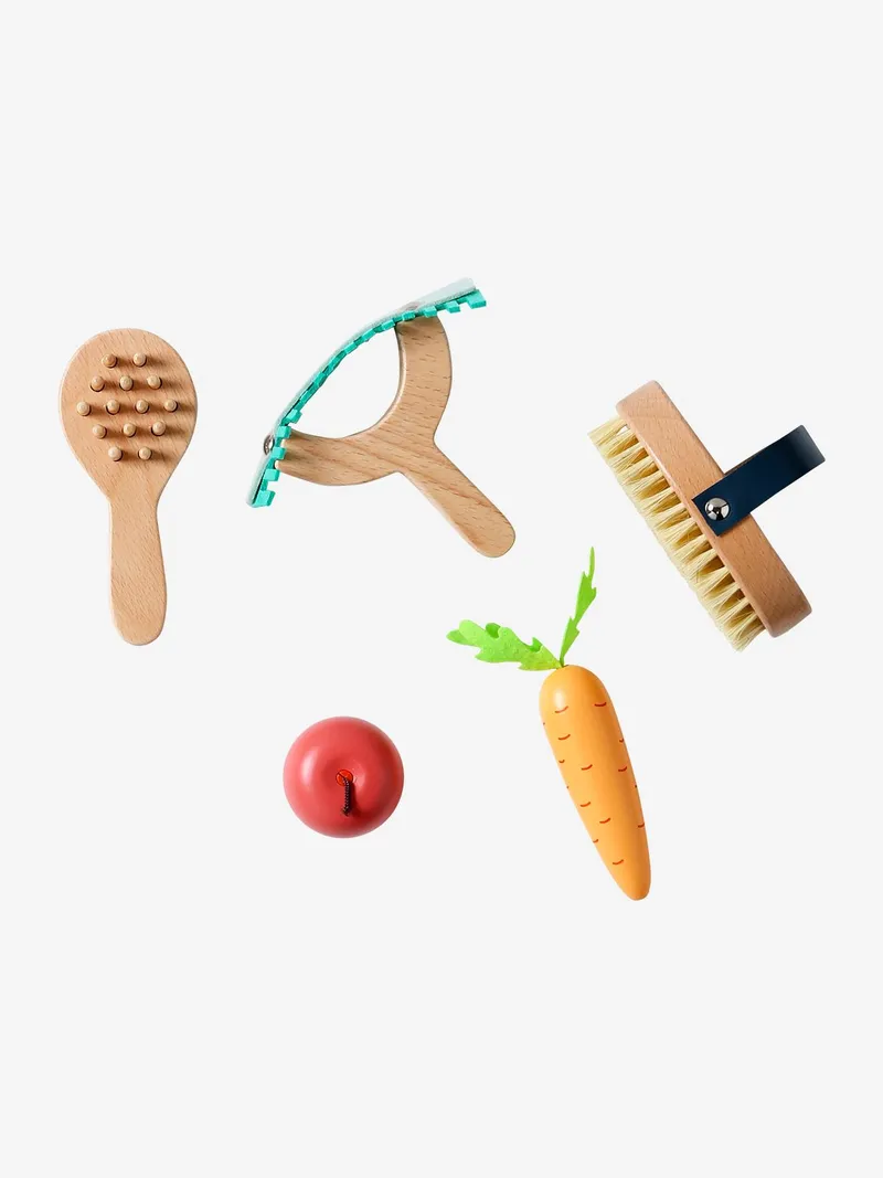 Vertbaudet Vertbaudet Kinder Reitstall-Ausrüstung aus Holz FSC®, Braun, – Produktbild 3 von 4