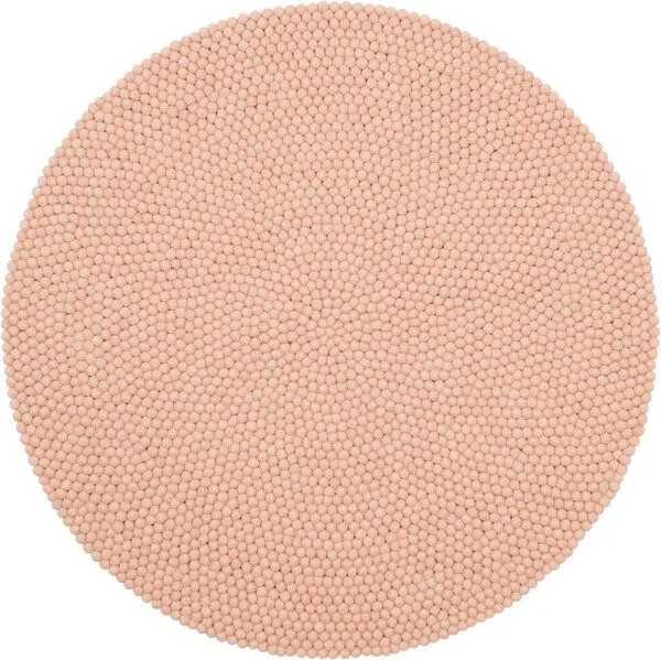 myfelt myfelt Filzkugelteppich rund, 100% Schurwolle, Rosa (merle), – Produktbild 1 von 4