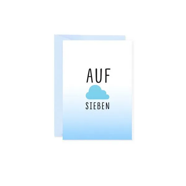 Bow & Hummingbird Bow & Hummingbird Mini-Grußkarte Auf Wolke 7 – Produktbild 1 von 3