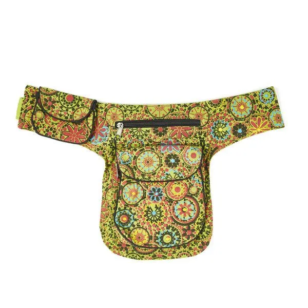 short'n'pietz short'n'pietz handgenähte Gürteltasche mit verstellbarem Gürtel, Grün, – Produktbild 1 von 8