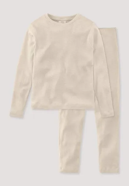hessnatur hessnatur Pyjama Regular aus reiner Bio-Baumwolle, Natur, – Produktbild 5 von 7