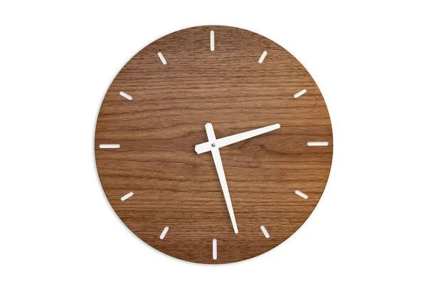 klotzaufklotz klotzaufklotz Wanduhr Furnier, Weiß, – Produktbild 2 von 4