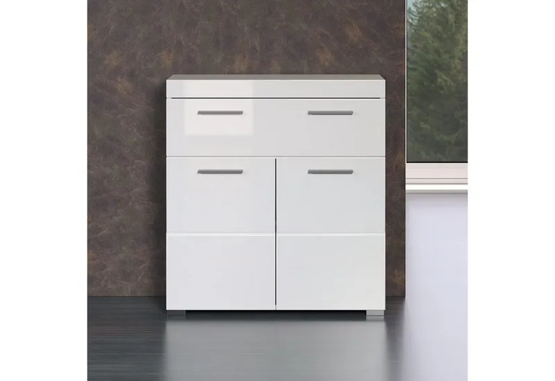 trendteam Badkommode Amanda, Badezimmerschrank Standschrank Badschrank Kommode, Weiß, – Produktbild 5 von 5