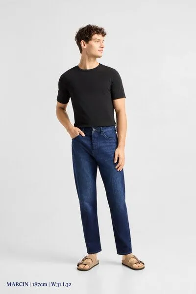 DAWN Herren Jeans RISE Relaxed Tapered DAWN Bio-Baumwolle, Dark blue, – Produktbild 3 von 6