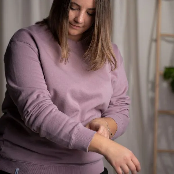 Vresh Clothing Vresh Clothing Vrancesca - Sweater aus Biobaumwolle, Flieder, – Produktbild 7 von 7
