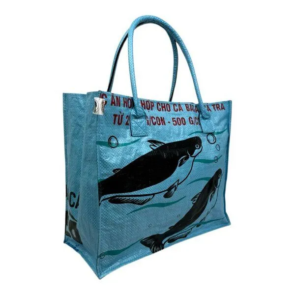 Beadbags Beadbags Einkaufstasche Ri94 recycelter Reissack, Hellblau, – Produktbild 3 von 5
