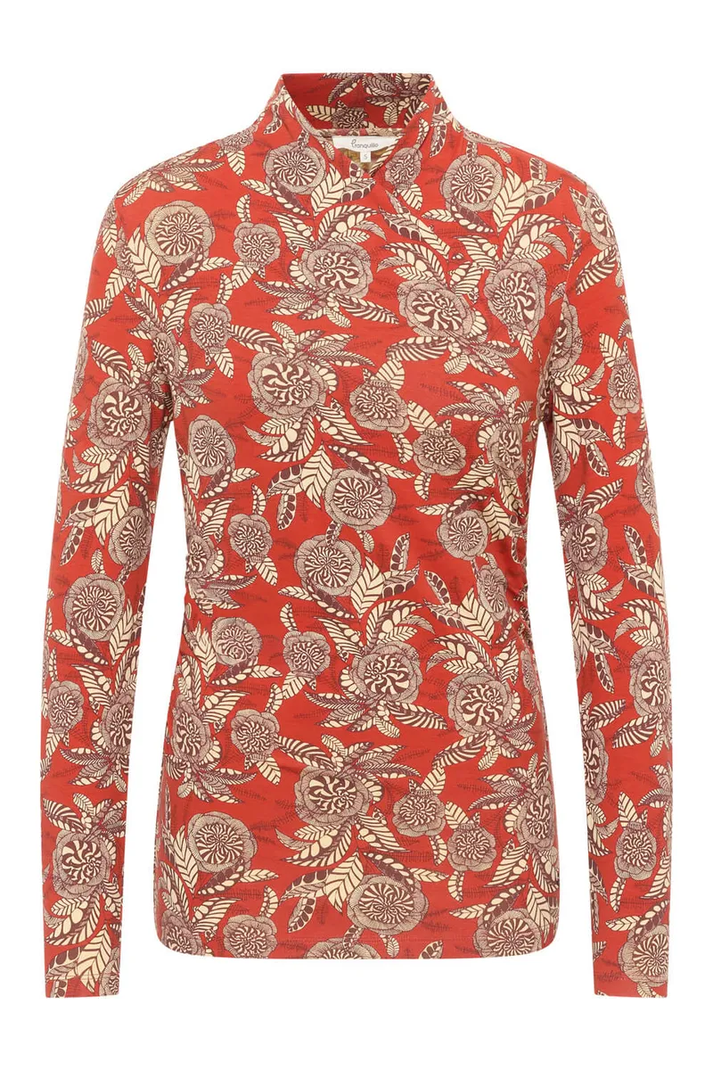 Tranquillo Feminines EcoVero™-Shirt - flower fields / L – Produktbild 1 von 1