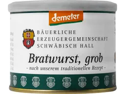 Bäuerliche Erzeugergemeinschaft Schwäbisch Hall Bäuerliche Erzeugergemeinschaft Schwäbisch Hall Bio-Bratwurst, grob, 200 g – Produktbild 1 von 1