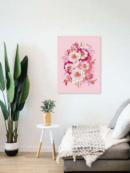 Photocircle Photocircle Poster / Leinwandbild - Pink flowers of peonies – Produktbild 4 von 4