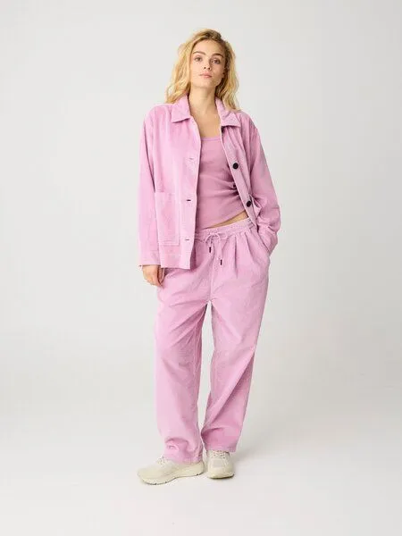 KnowledgeCotton Apparel KnowledgeCotton Apparel Cord Hose HAZY mit Kordelzug - Relaxed Fit - aus Bio-Baumwolle, Pink-orchid-haze, – Produktbild 1 von 2