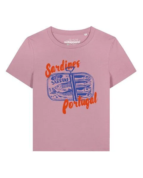 watapparel watapparel T-Shirt Frauen Sardines Portugal, Lilac dream, – Produktbild 1 von 2