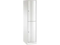 C+P C+P Schließfachschrank 1 Turm, H1950xB396xT540mm, 2er, Verkehrsweiß – Produktbild 1 von 1