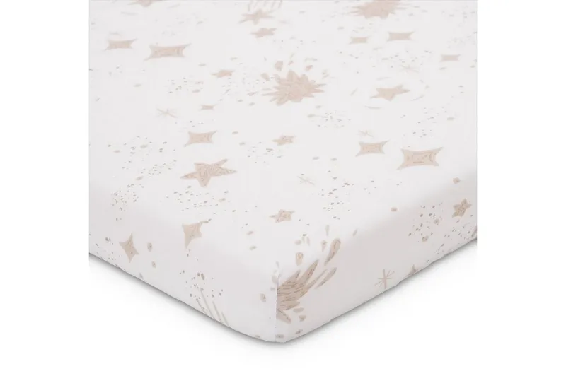 FabiMax Spannbettlaken für Laufgitter, Jersey Bio Baumwolle, Beige|weiß, – Produktbild 1 von 2