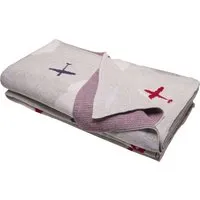 HANS NATUR Kinder Kuscheldecke Bio-Baumwolle, Flugzeuge Maße 130 x 170 cm – Produktbild 1 von 1