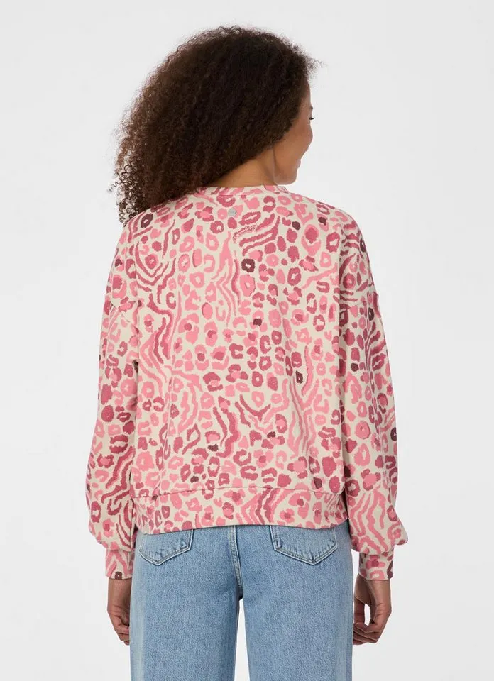 ragwear ragwear Sweatshirt WUSS PRINT Elastische Baumwollmischung und softem Finish mit Allover-Print, Rosa, – Produktbild 4 von 5