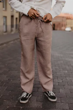 AmourLinen AmourLinen Herren vegan Hose Adonis Rosy Brown – Produktbild 1 von 1