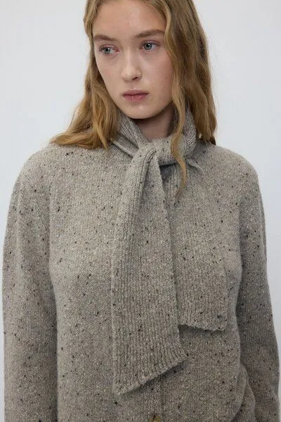 Rita Row Rita Row Strickjacke MARE mit integriertem Schal, Grey, – Produktbild 2 von 4