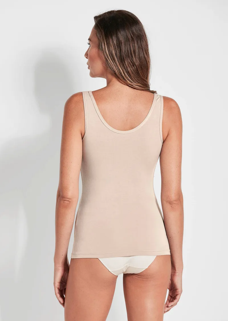 Triumph Achselhemd aus Modal mit Spitze - beige - Gr. M von Goldner Fashion, Braun, – Produktbild 2 von 3