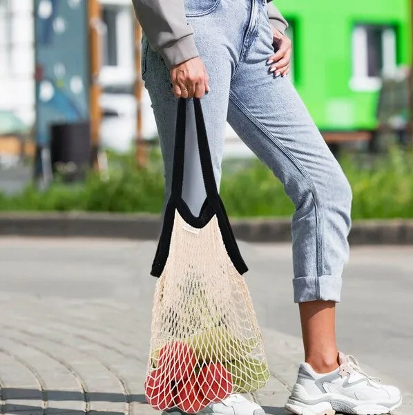 Susable Susable Einkaufstasche aus Bio-Baumwolle / Wiederverwendbare Netztasche | 2er Set – Produktbild 4 von 4