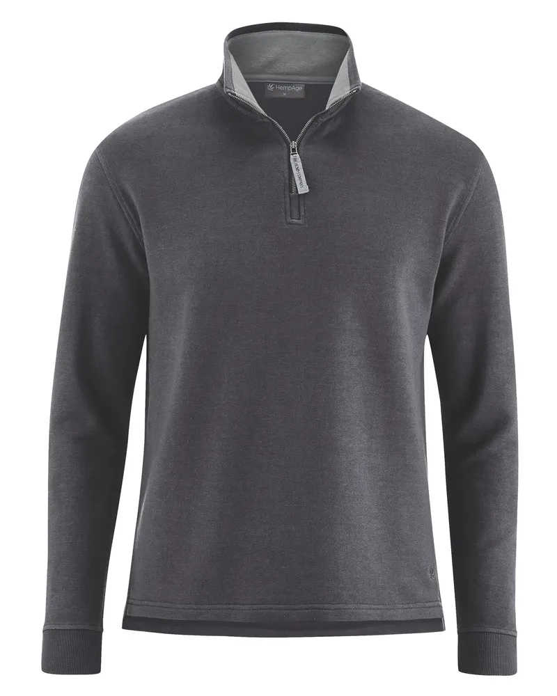 HempAge Hempage Herren vegan Sweatshirt Anthrazit, Grau, – Produktbild 1 von 2