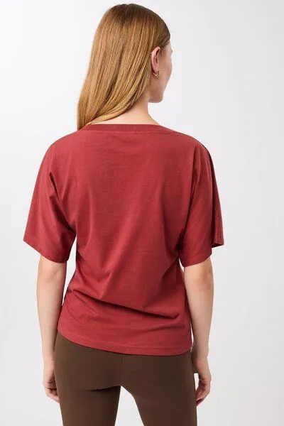 mandala Mandala Butterfly T-Shirt, Siena (rot), – Produktbild 2 von 3