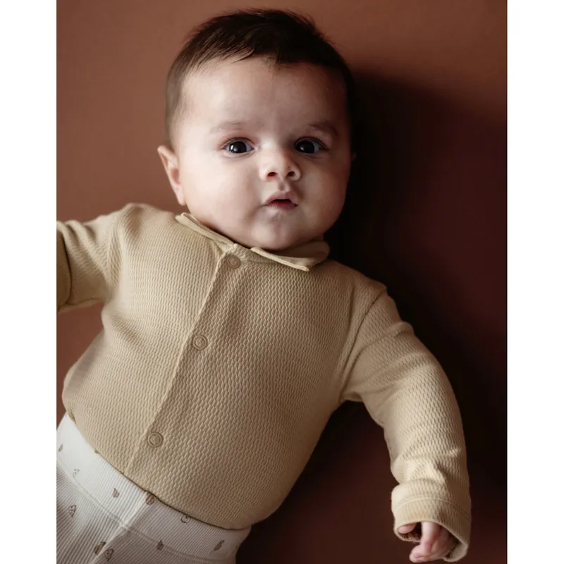 Levv Levv Polo-Body langarm Struktur, Beige, – Produktbild 2 von 2
