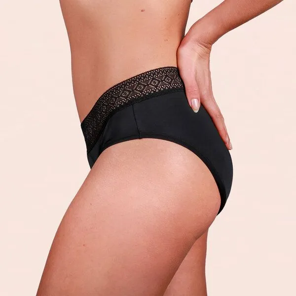 Taynie Taynie Periodenunterwäsche aus Bio-Baumwolle ohne Biozide für starke Tage & die Nacht, 3er pack schwarz, – Produktbild 4 von 4