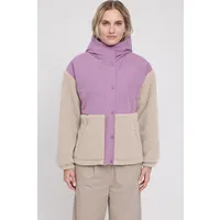 Mazine Mazine Damen vegan Jacke Blocking In Traubenrot/Natur – Produktbild 1 von 1