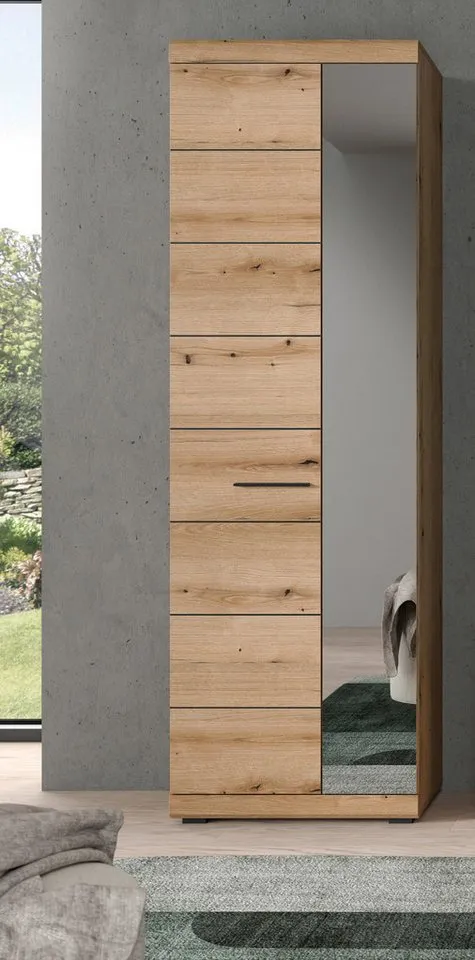 Inn.Furn Garderoben-Set Shawn, (Komplett-Set 5-teilig in Evoke Eiche, Flurgarderobe ca. 270 x 197 cm), variable Inneneinteilung, bis zu 13 Fächer, Beige, – Produktbild 5 von 5