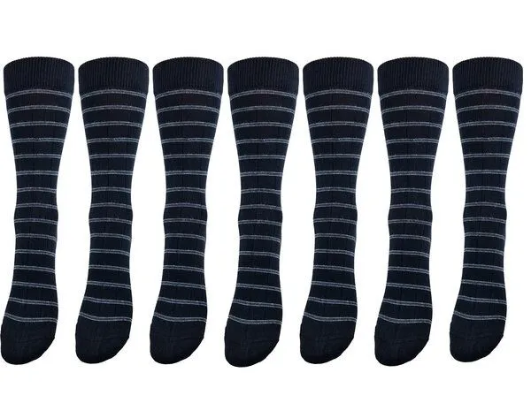 Bruno Barella Bruno Barella GOTS zertifizierte Biobaumwolle Socken schwarz gestreift in 7er Pack – Produktbild 1 von 1
